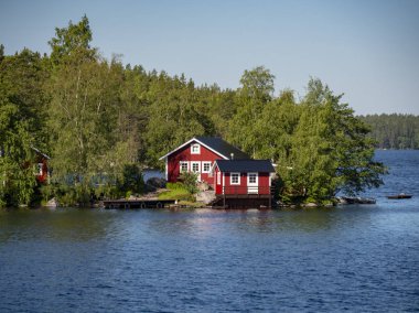 holiday home on a tiny island located on the lake