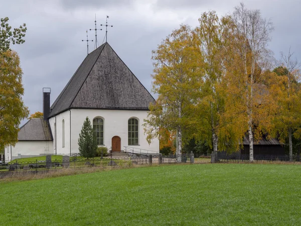 Vista Iglesia Bjuraker Suecia Otoño —  Fotos de Stock