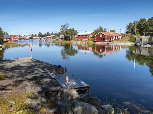 Lago Pacífico Con Pequeño Puerto Suecia — Foto de Stock