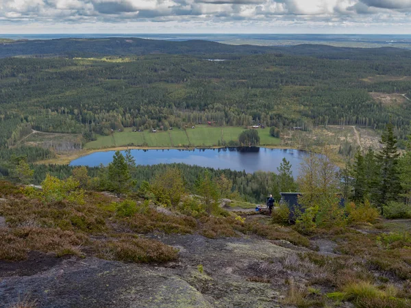 Ovanifrån Blacksas Berg Halsingland Sverige Sommaren 2019 — Stockfoto