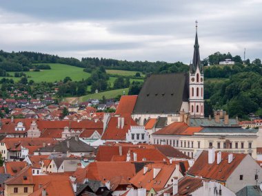 Czech Cumhuriyeti, Cletky Krumlov şehrinin manzarası