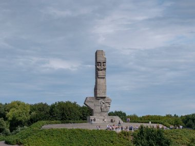 Polonya 'nın Gdansk kentindeki Westerplatte Yarımadası Sahil Güvenlik Anıtı (2019 yazı)