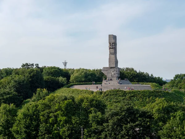 Μνημείο Υπερασπιστών Ακτών Στη Χερσόνησο Westerplatte Στο Γκντανσκ Της Πολωνίας — Φωτογραφία Αρχείου