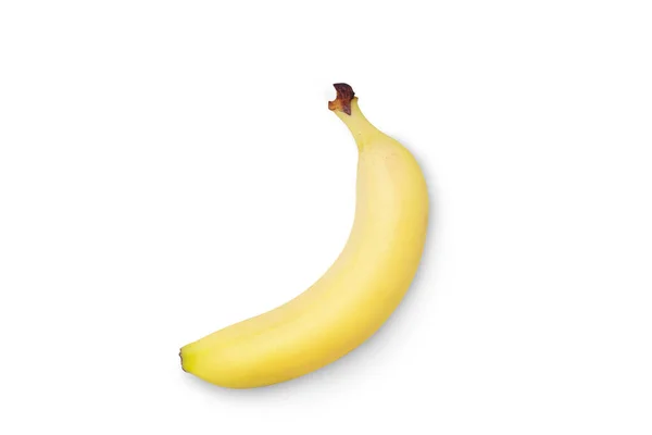 新鲜成熟的黄色香蕉 白色背景 — 图库照片