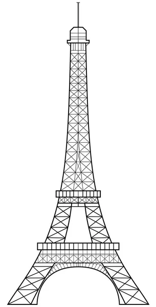 Přesné Vektorové Ilustrace Eiffel Toer Paříži — Stockový vektor