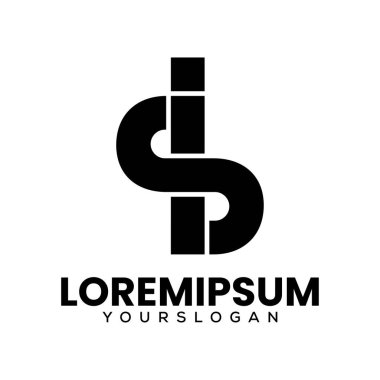 I S harfi soyut logo tasarımı