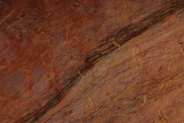 Sarı ve claret damarları ile kırmızı renk doğal taş