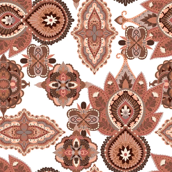 Modèle Paisley Sans Couture Ornement Floral Coloré Design Oriental Pour — Image vectorielle