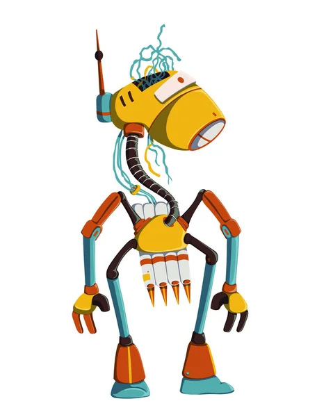 Personagem Robô Dos Desenhos Animados Tecnologia Futuro Conceito Design Inteligência —  Vetores de Stock