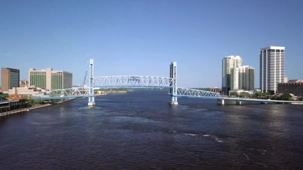 Main Street Bridge Відкриття Джексонвілле Флорида — стокове відео