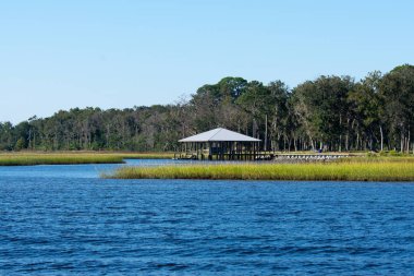 Gazebo On Waterfront In Northern Florida  clipart