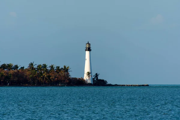 biscayne bay miami Florida üzerinde beyaz deniz feneri