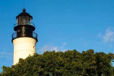 Key West Floria siyah beyaz deniz feneri