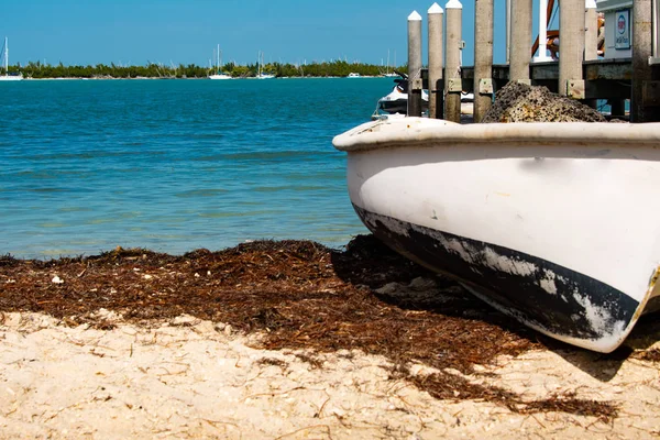 Key West kıyıya vurmuş sandal
