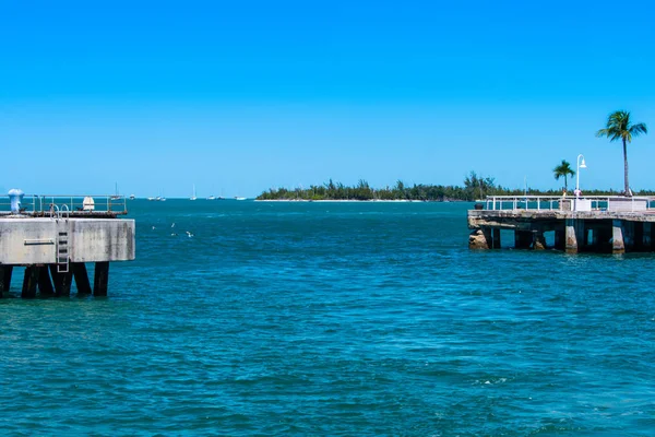 Kép Vízszintes Sunset Kulcs Kívül Kikötő Key West Florida — Stock Fotó