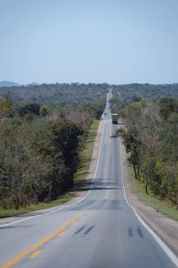 Road to Pocone, Pantanal, Mato Grosso, Brazil, South America. clipart