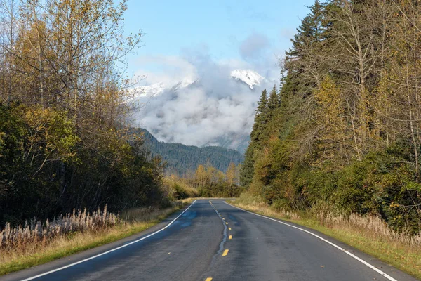 Road leading to Exit Glacier, Kenai Fjords National Park, Seward, Alaska, United States — Stock Photo, Image