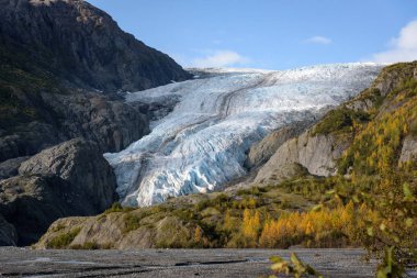 Exit Glacier Görünümü, Harding Ice Field, Kenai Fjords Ulusal Parkı, Seward, Alaska, Amerika Birleşik Devletleri