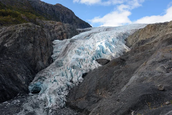 Exit Glacier Görünümü, Harding Icefield, Kenai Fjords Ulusal Parkı, Seward, Alaska, Amerika Birleşik Devletleri