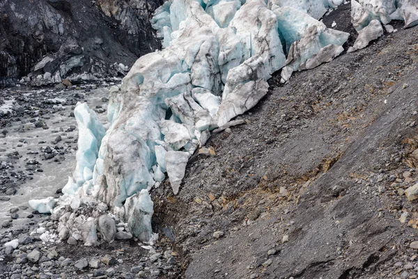 Close Up e dettaglio di Exit Glacier, Harding Icefield, Kenai Fjords National Park, Seward, Alaska, Stati Uniti — Foto Stock