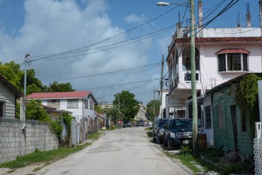 Orange Walk, Belize - 21 Mayıs 2017 Belize, Orta Amerika 'daki Orange Walk Town köyü.