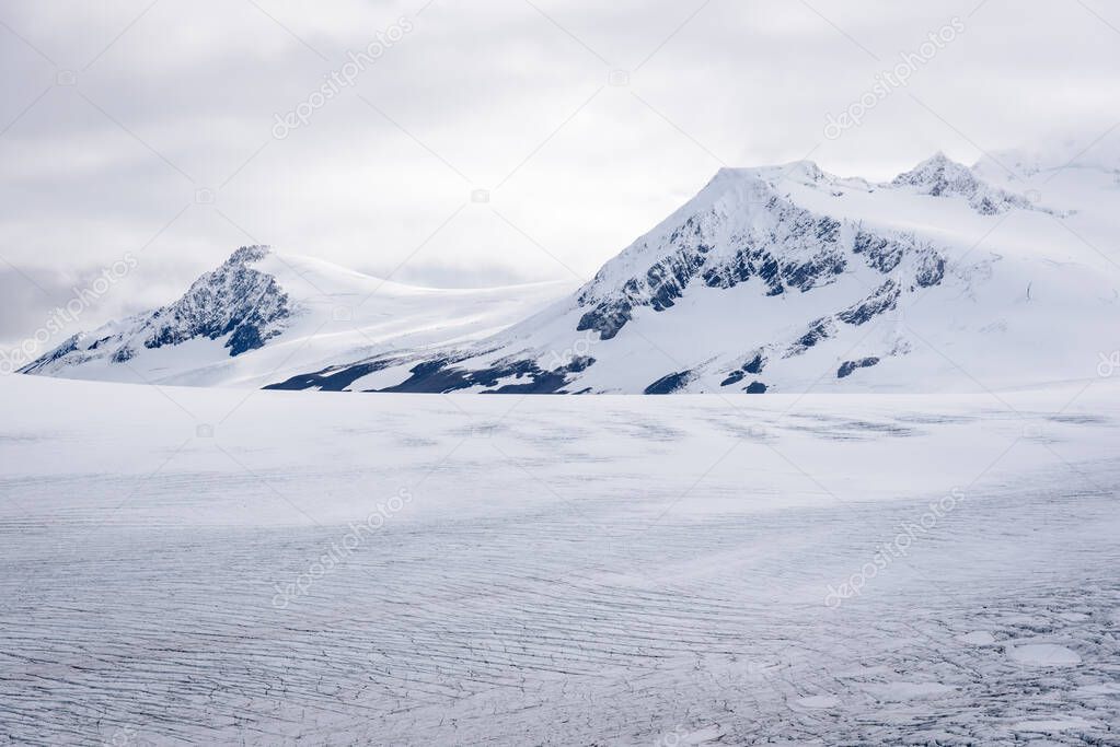 View of Exit Glacier, Harding Icefiel Kenai Fjords National Park, Seward, Alaska, United States