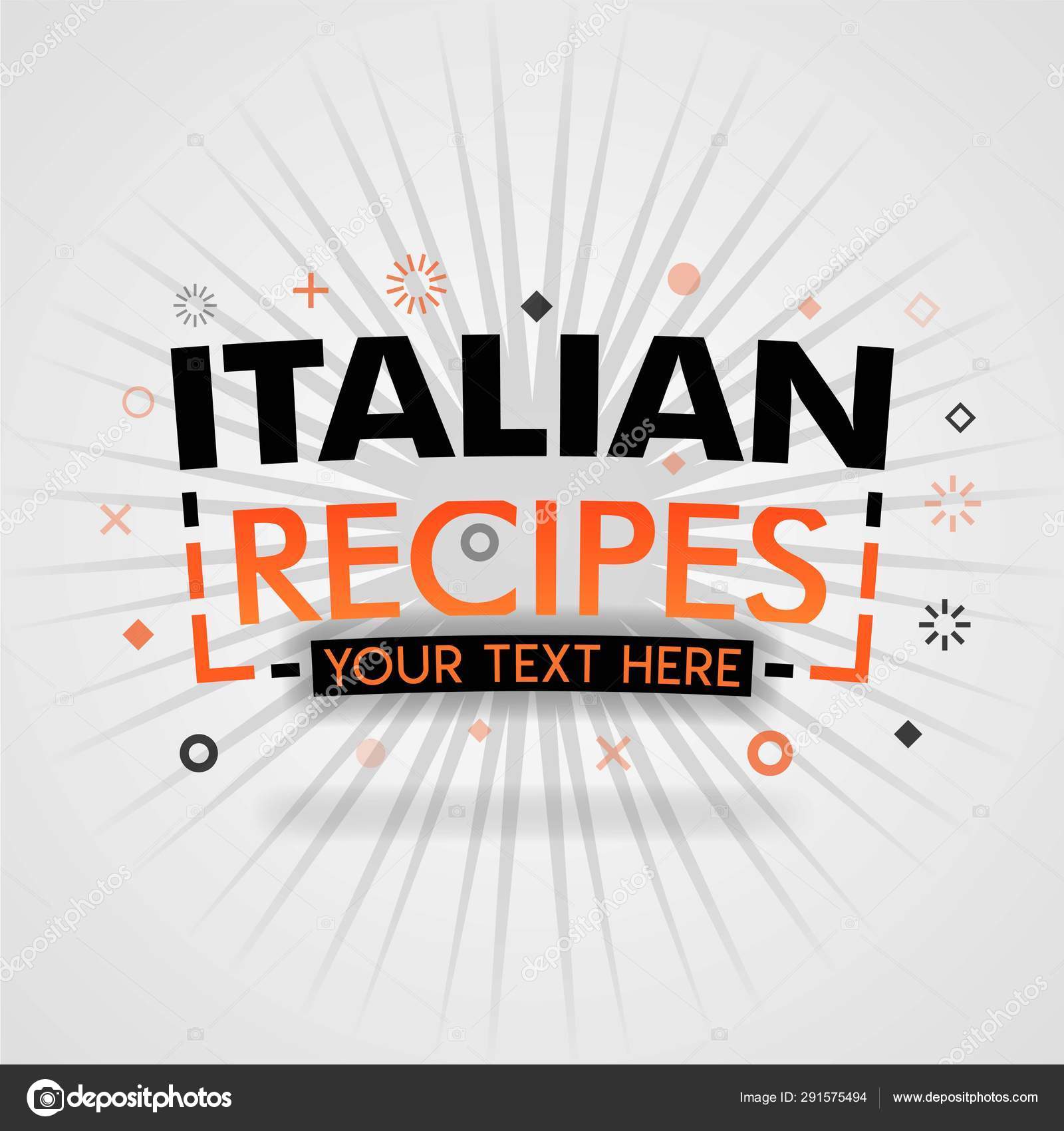 Orange Logo Template Italian Recipes Promotion Advertising