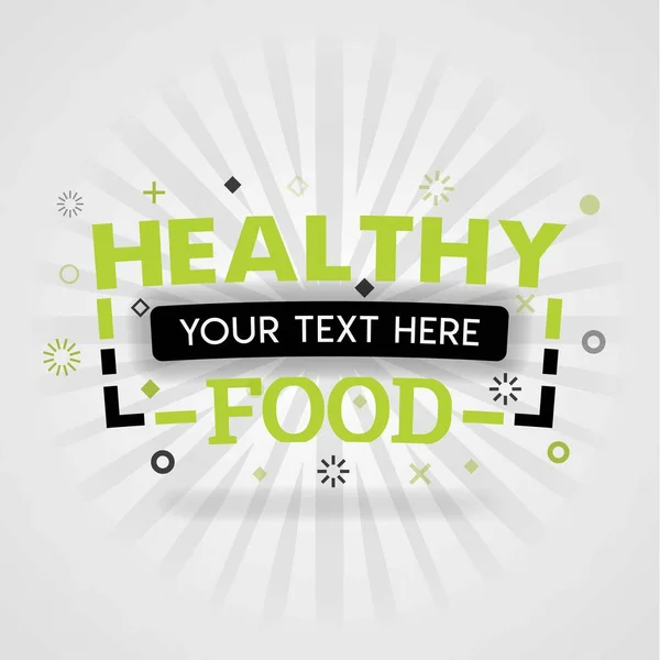 健康食品的绿色标志 对于食品覆盖应用程序 预订餐厅 食品网站 食谱食品 手指食品行业 快速和简单的食谱 伟大的食谱食谱 — 图库矢量图片