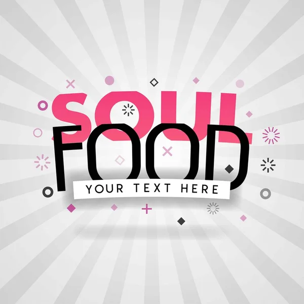Pink Logo Soul Food Recipe Websites Food Blog Today Recipes — Stock Vector