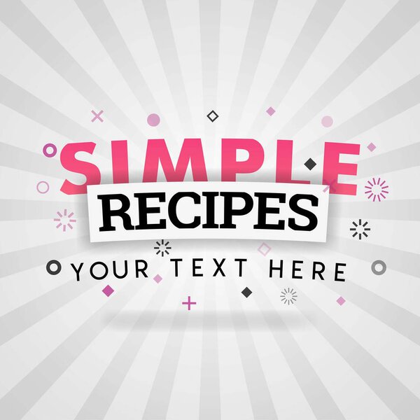 Pink logo for simple recipes. for recipe websites, food blog, today recipes, buy food mobile app, free recipes book, cheap culinary books, cookbook recipes web, best recipe websites, dish restaurant