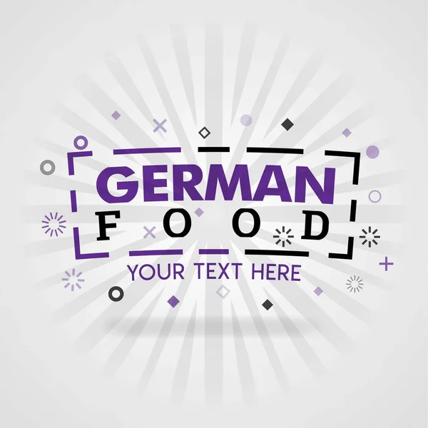 Logo Violet Pour Nourriture Allemande Pour Application Couverture Alimentaire Restaurant — Image vectorielle
