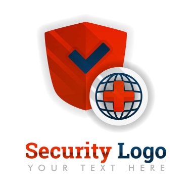 Hizmet sektörleri için güvenlik logosu şablonu, bitkisel, ilaç, hastane, sigorta, sağlık, yazılım, antivirüs, inşaat, güvenlik ekipmanları, kimya .web, banner, el ilanı, broşür, pazarlama, promosyon, reklam, belge, reklamlar için olabilir
