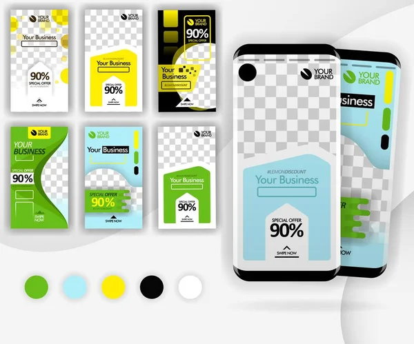 sosyal medya kaydırma hikayeleri arka plan online promosyon ve online başlangıç iş için ayarlayın. için kullanılabilir, açılış sayfası, web sitesi, mobil uygulama, poster, el ilanı, kupon, hediye kartı, akıllı telefon, web tasarımı, pazarlama, promosyon, reklam, broşür