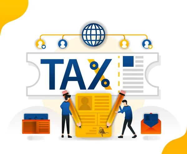 Steuererleichterungen Und Vergebung Steuern Online Ausfüllen Rabatt Bei Der Steueramnestie — Stockvektor