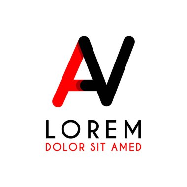 kırmızı Siyah ile ilk Mektup Va ve köşeleri yuvarlak vardır. işletmeler ve şirketler için alfabe logo tasarımı. zarif ve basit tasarımı ile, kartvizit, flayers, broşürler, kimlik, başlangıç, mektup, medya, başlangıç, şirket, sanayi için kullanabilirsiniz