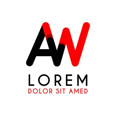 kırmızı Siyah ile ilk Harfi Wa ve köşeleri yuvarlak vardır. işletmeler ve şirketler için alfabe logo tasarımı. zarif ve basit tasarımı ile, kartvizit, flayers, broşürler, kimlik, başlangıç, mektup, medya, başlangıç, şirket, sanayi için kullanabilirsiniz