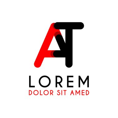 kırmızı Siyah ile ilk Harfi Ta ve köşeleri yuvarlak vardır. işletmeler ve şirketler için alfabe logo tasarımı. zarif ve basit tasarımı ile, kartvizit, flayers, broşürler, kimlik, başlangıç, mektup, medya, başlangıç, şirket, sanayi için kullanabilirsiniz