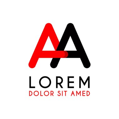 kırmızı Siyah ile ilk Harfi Aa ve köşeleri yuvarlak vardır. işletmeler ve şirketler için alfabe logo tasarımı. zarif ve basit tasarımı ile, kartvizit, flayers, broşürler, kimlik, başlangıç, mektup, medya, başlangıç, şirket, sanayi için kullanabilirsiniz