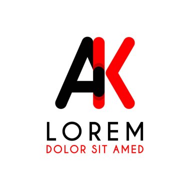 kırmızı Siyah ile ilk Harf Ka ve köşeleri yuvarlak vardır. işletmeler ve şirketler için alfabe logo tasarımı. zarif ve basit tasarımı ile, kartvizit, flayers, broşürler, kimlik, başlangıç, mektup, medya, başlangıç, şirket, sanayi için kullanabilirsiniz