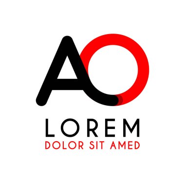 kırmızı Siyah ile ilk Harfi Oa ve köşeleri yuvarlak vardır. işletmeler ve şirketler için alfabe logo tasarımı. zarif ve basit tasarımı ile, kartvizit, flayers, broşürler, kimlik, başlangıç, mektup, medya, başlangıç, şirket, sanayi için kullanabilirsiniz