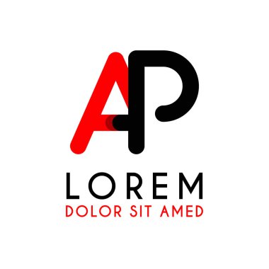 kırmızı Siyah ile ilk Harf Pa ve köşeleri yuvarlak vardır. işletmeler ve şirketler için alfabe logo tasarımı. zarif ve basit tasarımı ile, kartvizit, flayers, broşürler, kimlik, başlangıç, mektup, medya, başlangıç, şirket, sanayi için kullanabilirsiniz