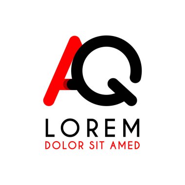 kırmızı Siyah ile ilk Harf Qa ve köşeleri yuvarlak vardır. işletmeler ve şirketler için alfabe logo tasarımı. zarif ve basit tasarımı ile, kartvizit, flayers, broşürler, kimlik, başlangıç, mektup, medya, başlangıç, şirket, sanayi için kullanabilirsiniz