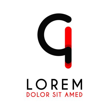 kırmızı Siyah ile ilk Harfi Ci ve köşeleri yuvarlak vardır. işletmeler ve şirketler için alfabe logo tasarımı. zarif ve basit tasarımı ile, kartvizit, flayers, broşürler, kimlik, başlangıç, mektup, medya, başlangıç, şirket, sanayi için kullanabilirsiniz