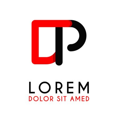 kırmızı Siyah ile ilk Harfi Dp ve köşeleri yuvarlak vardır. işletmeler ve şirketler için alfabe logo tasarımı. zarif ve basit tasarımı ile, kartvizit, flayers, broşürler, kimlik, başlangıç, mektup, medya, başlangıç, şirket, sanayi için kullanabilirsiniz