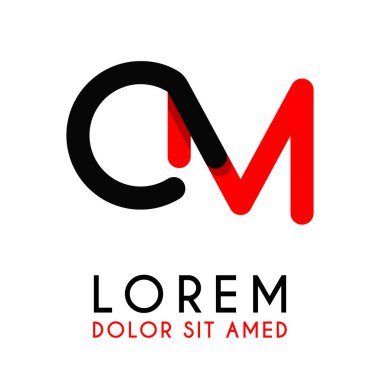 kırmızı Siyah ile ilk Harfi Cm ve yuvarlak köşeleri vardır. işletmeler ve şirketler için alfabe logo tasarımı. zarif ve basit tasarımı ile, kartvizit, flayers, broşürler, kimlik, başlangıç, mektup, medya, başlangıç, şirket, sanayi için kullanabilirsiniz