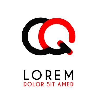 kırmızı Siyah ile ilk Harfi Cq ve köşeleri yuvarlak vardır. işletmeler ve şirketler için alfabe logo tasarımı. zarif ve basit tasarımı ile, kartvizit, flayers, broşürler, kimlik, başlangıç, mektup, medya, başlangıç, şirket, sanayi için kullanabilirsiniz