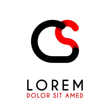 kırmızı Siyah ile ilk Harfi Cs ve köşeleri yuvarlak vardır. işletmeler ve şirketler için alfabe logo tasarımı. zarif ve basit tasarımı ile, kartvizit, flayers, broşürler, kimlik, başlangıç, mektup, medya, başlangıç, şirket, sanayi için kullanabilirsiniz