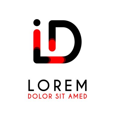 kırmızı Siyah ile ilk Harf Id ve köşeleri yuvarlak vardır. işletmeler ve şirketler için alfabe logo tasarımı. zarif ve basit tasarımı ile, kartvizit, flayers, broşürler, kimlik, başlangıç, mektup, medya, başlangıç, şirket, sanayi için kullanabilirsiniz