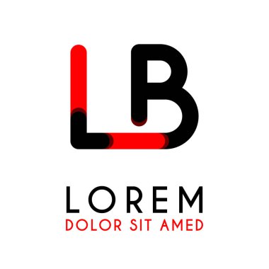 kırmızı Siyah ile ilk Harfi Lb ve yuvarlak köşeleri vardır. işletmeler ve şirketler için alfabe logo tasarımı. zarif ve basit tasarımı ile, kartvizit, flayers, broşürler, kimlik, başlangıç, mektup, medya, başlangıç, şirket, sanayi için kullanabilirsiniz