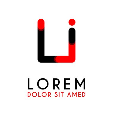 kırmızı Siyah ile ilk Harfi Li ve köşeleri yuvarlak vardır. işletmeler ve şirketler için alfabe logo tasarımı. zarif ve basit tasarımı ile, kartvizit, flayers, broşürler, kimlik, başlangıç, mektup, medya, başlangıç, şirket, sanayi için kullanabilirsiniz